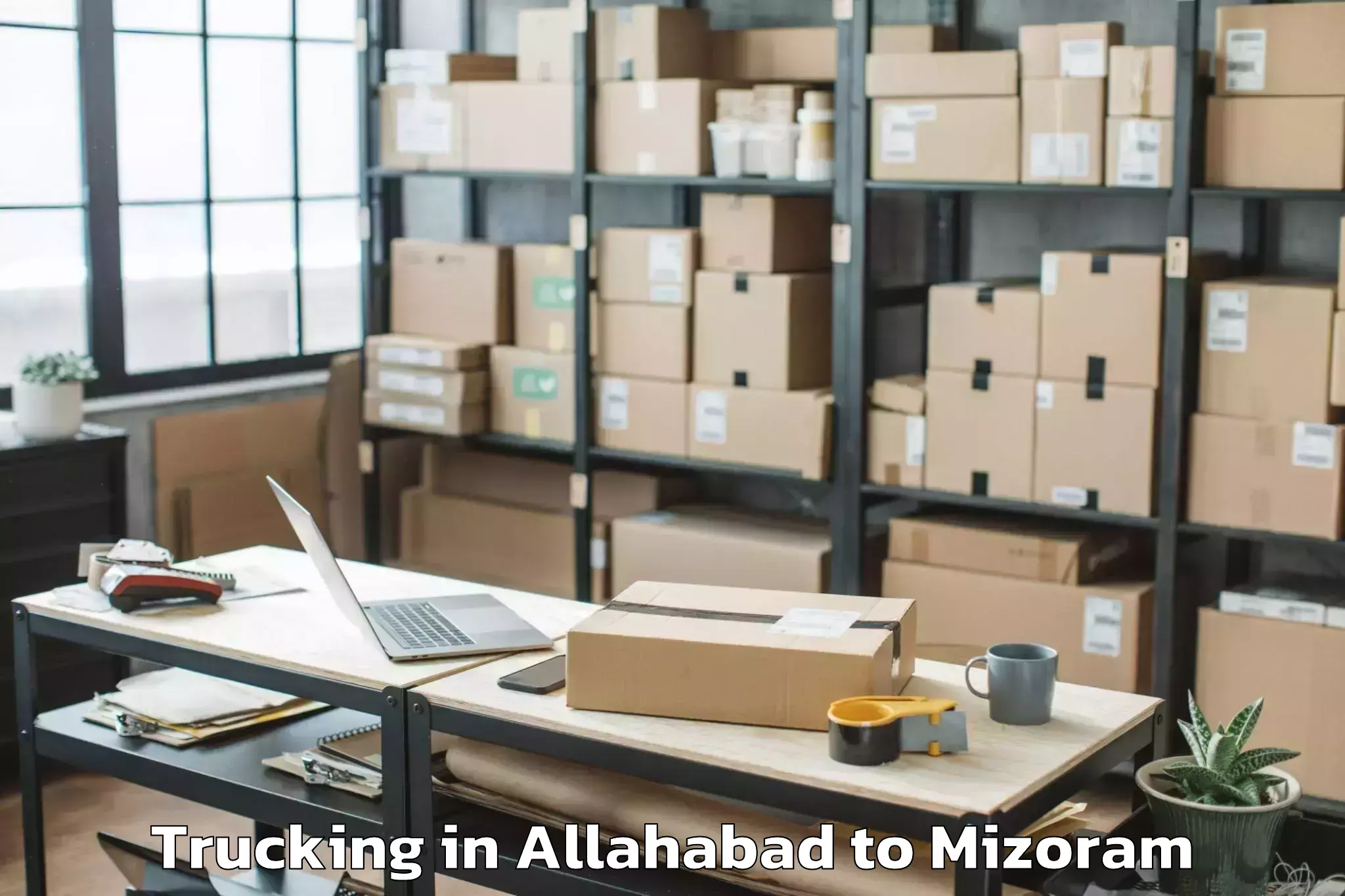 Top Allahabad to Thenzawl Trucking Available